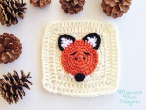 Crochet Fox Applique - Free Crochet Pattern - Maria's Blue Crayon