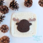 crochet moose applique pattern