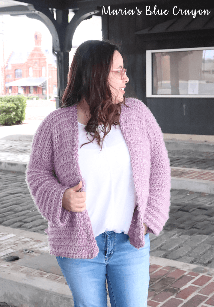 Christmas gift birthday present light weight crochet light gray purple sweater cozy and soft women/'s knit 100/% pure cashmere cardigan