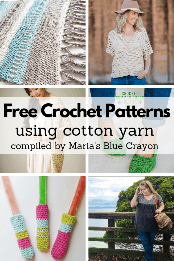 30+ Free Crochet Patterns using Cotton Yarn - Maria's Blue Crayon