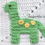 Brontosaurus Dinosaur Crochet Applique