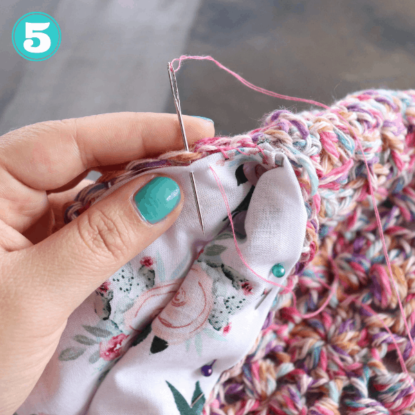 how to line a crochet bag tutorial