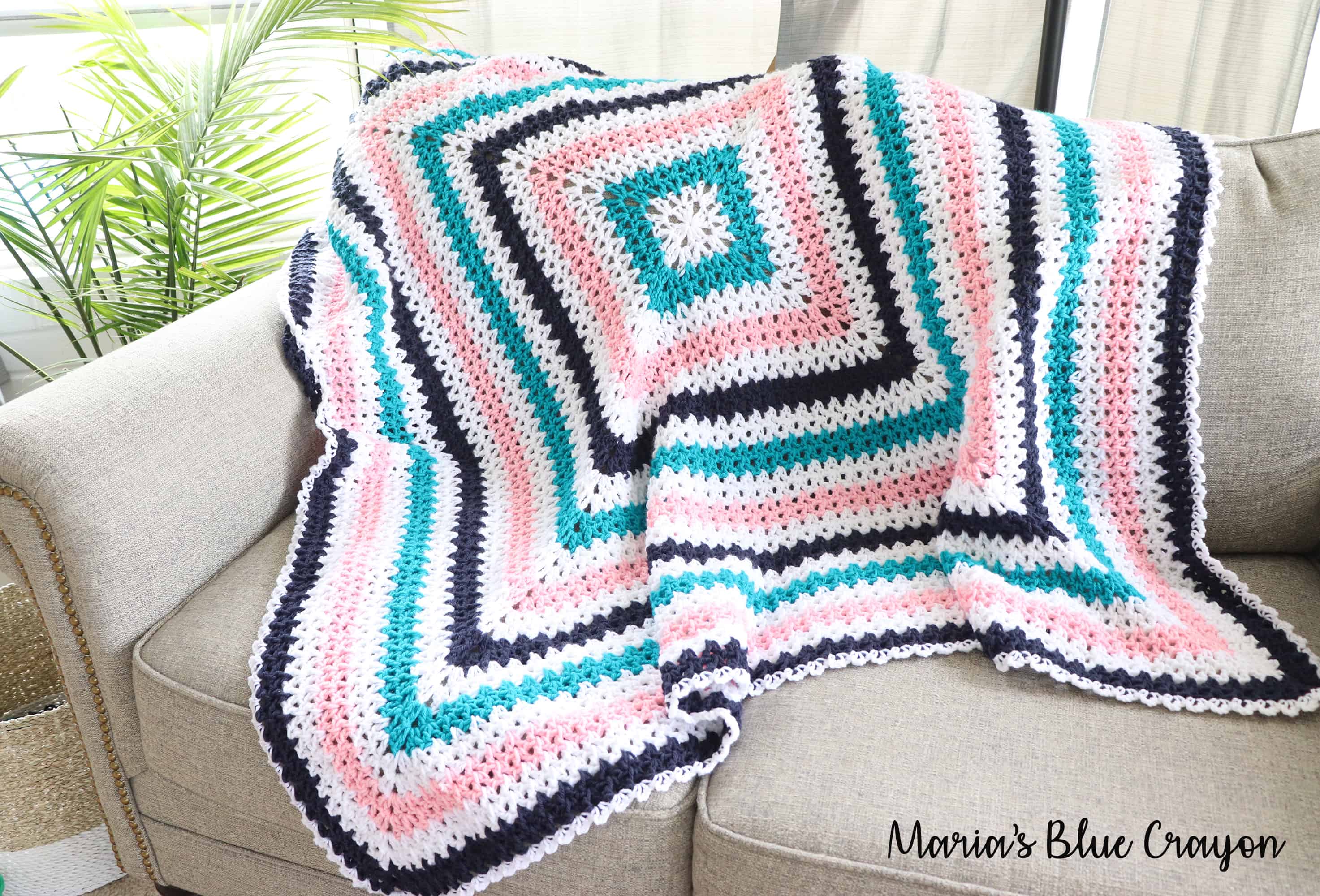 V Stitch Granny Crochet Blanket Pattern Maria S Blue Crayon,Pork Temperature Guide