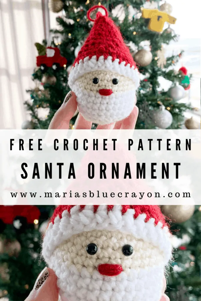 crochet santa ornament
