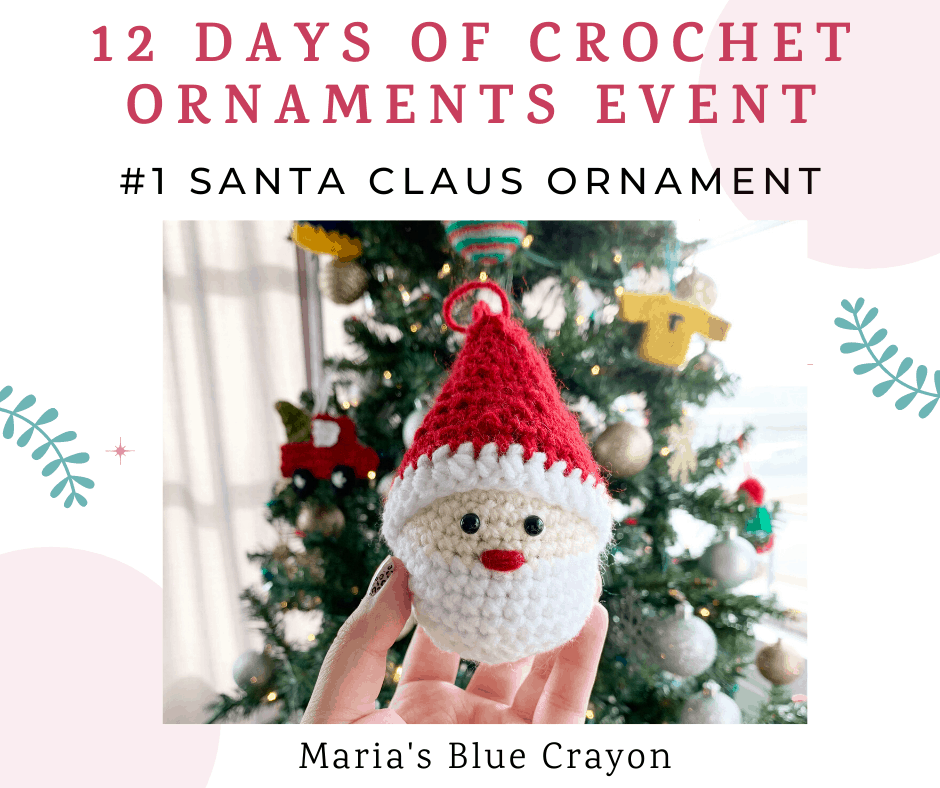 Crochet Pattern Christmas Ornament set of 4 Santa Claus and Friends PDF Instant Download home decor xmas on a fir tree decoration holiday