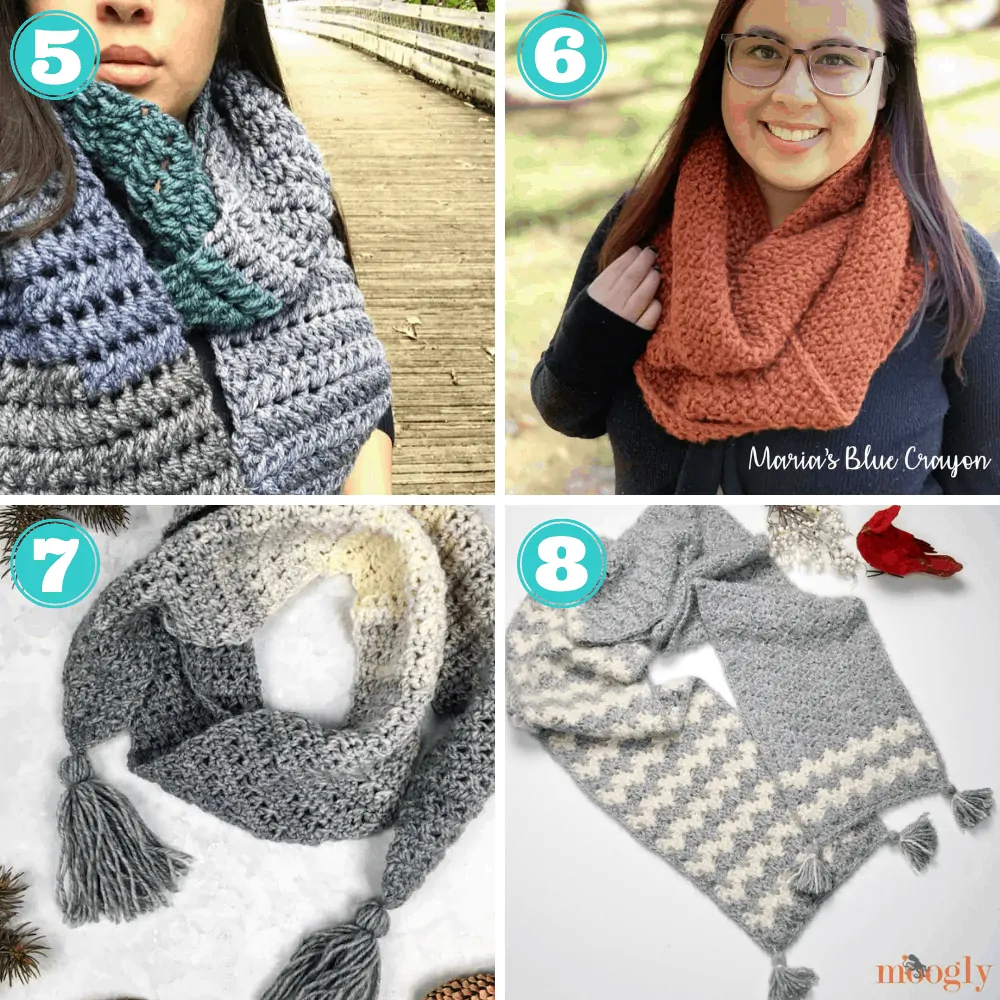 Top Free Crochet Scarf Patterns - Maria's Blue Crayon