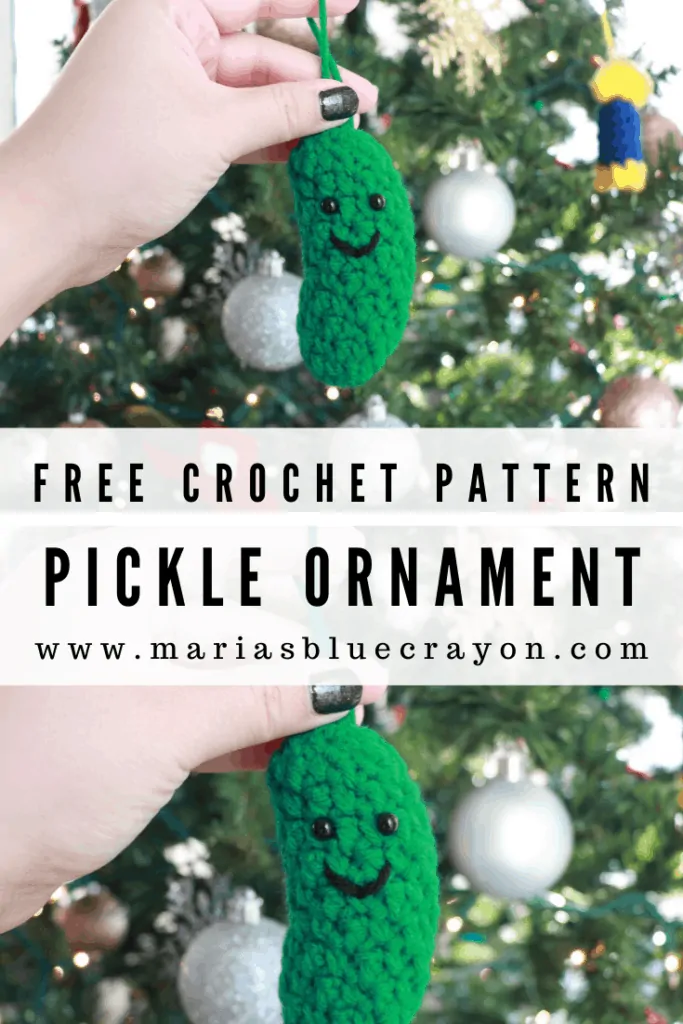 crochet pickle ornament pattern
