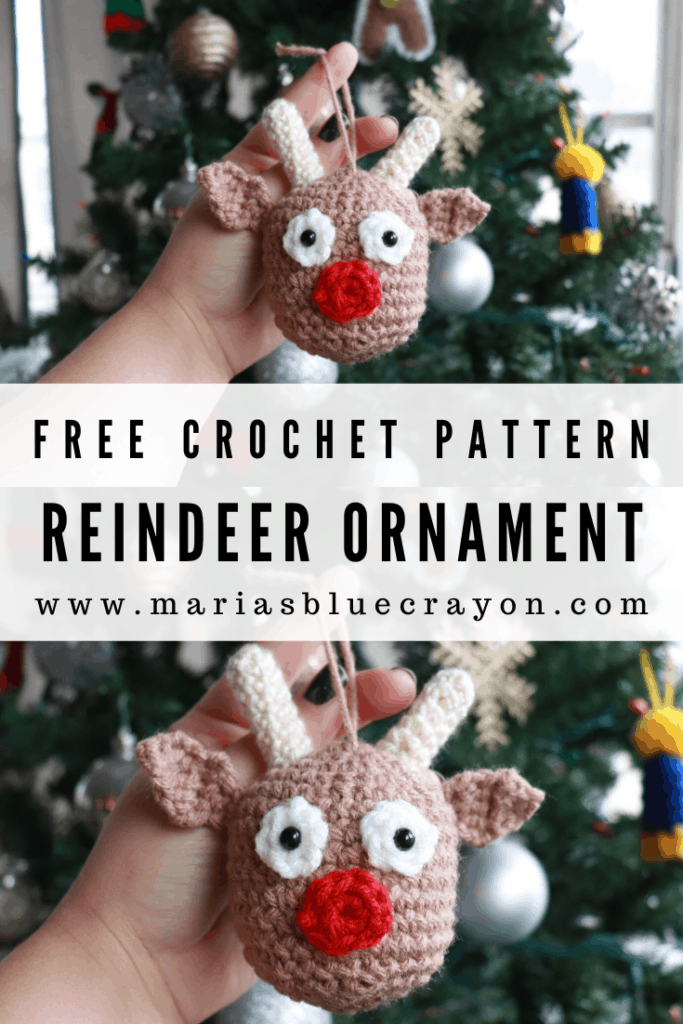 crochet reindeer ornament pattern
