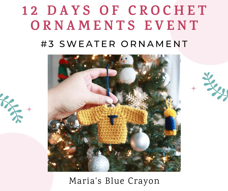 crochet sweater ornament