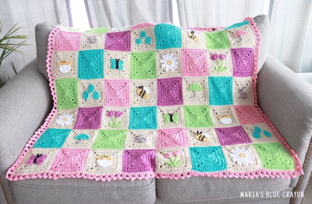 crochet spring blanket