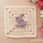 crochet bunny applique