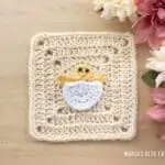 crochet chick applique pattern