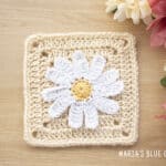 crochet daisy applique
