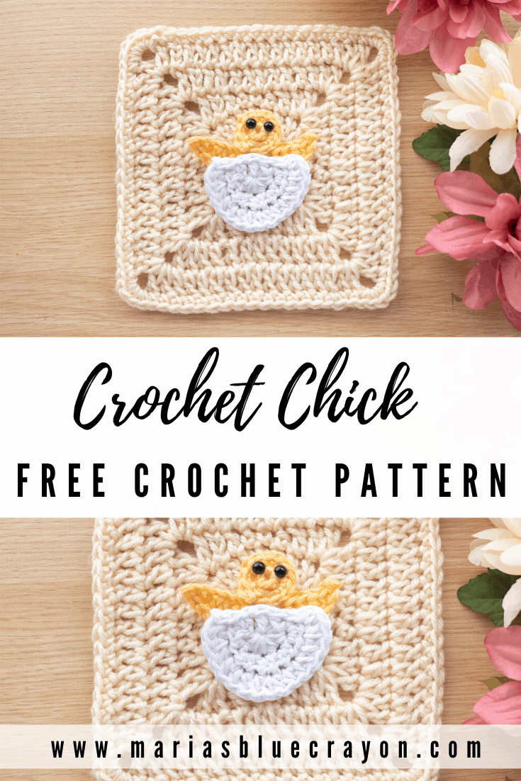 Crochet Chick Applique Pattern - Maria's Blue Crayon