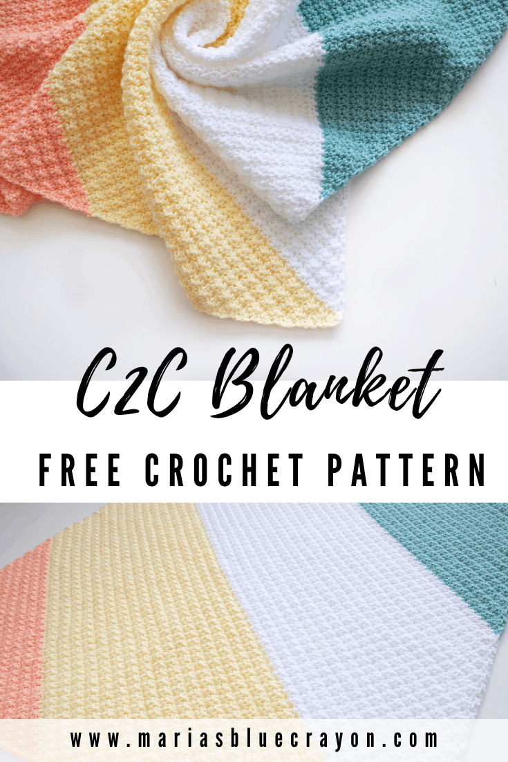 Crochet C2C Silt Blanket Pattern Maria's Blue Crayon