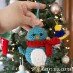 crochet penguin christmas ornament