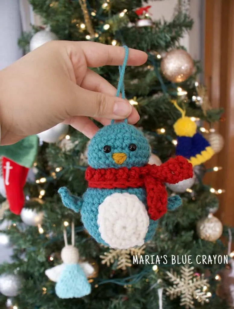 crochet penguin christmas ornament pattern