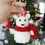 polar bear ornament crochet pattern