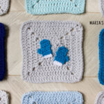 crochet mittens applique pattern