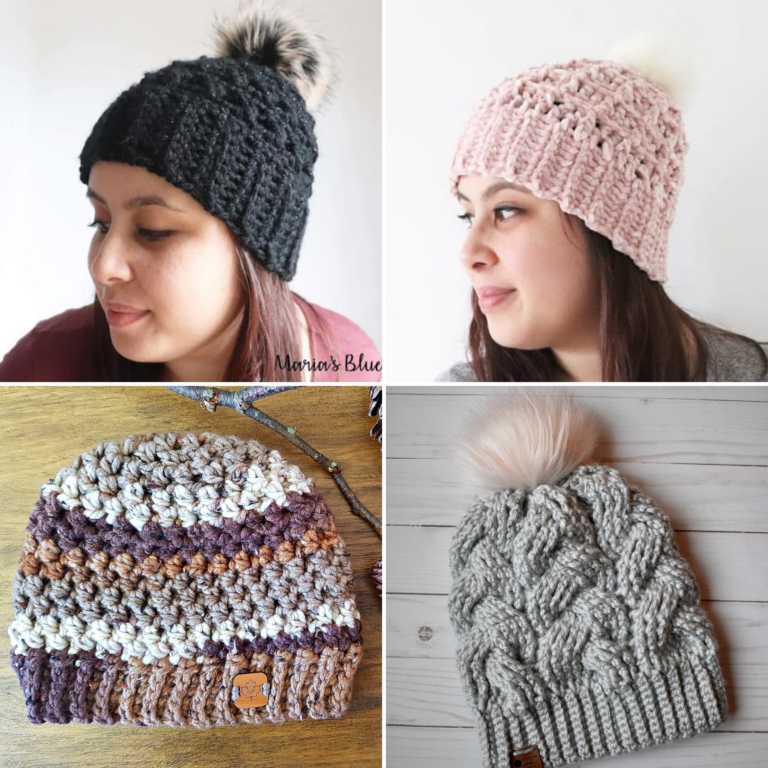 Top 22 Free Crochet Hat Patterns - Maria's Blue Crayon