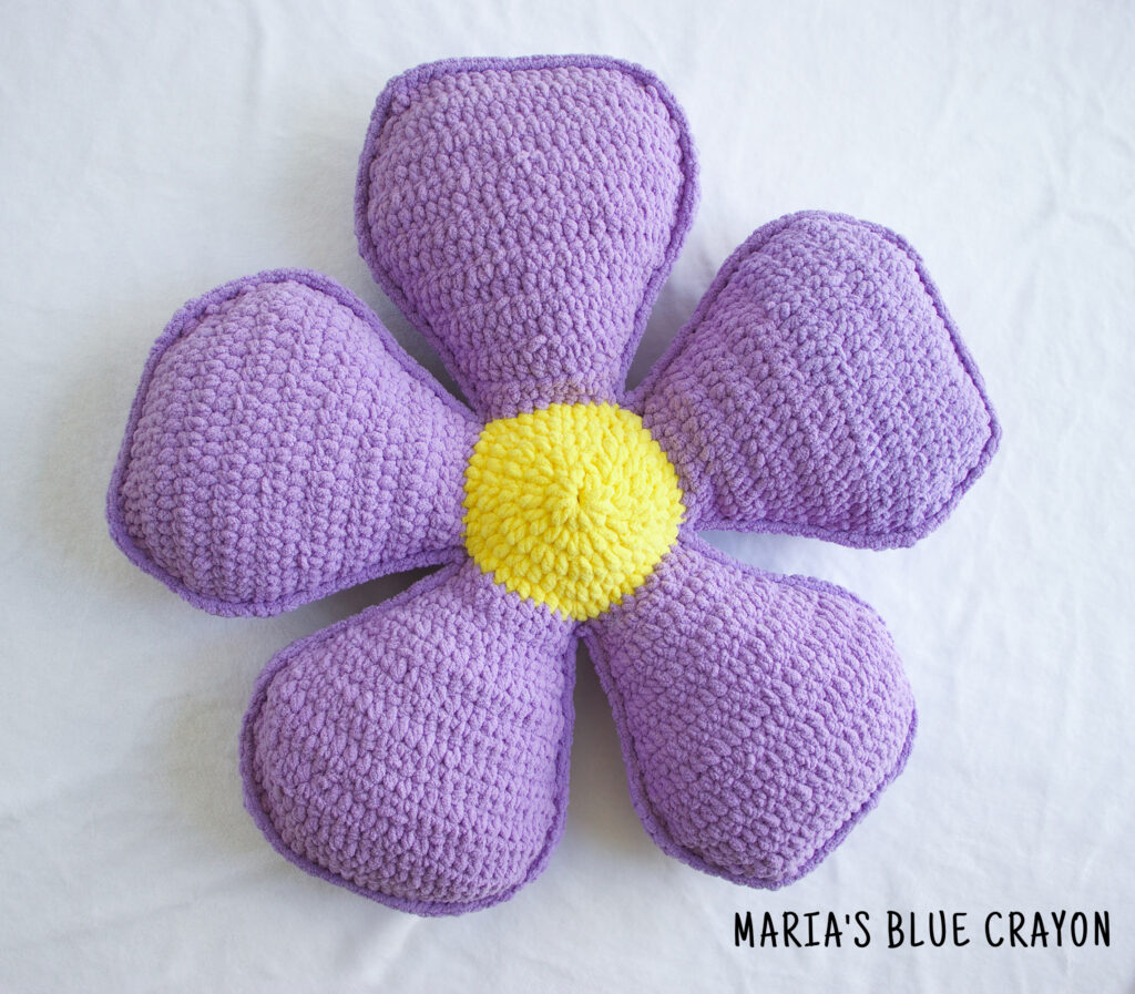 crochet flower pillow pattern