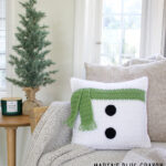 crochet christmas snowman pillow pattern