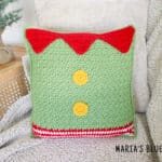 crochet elf christmas pillow pattern
