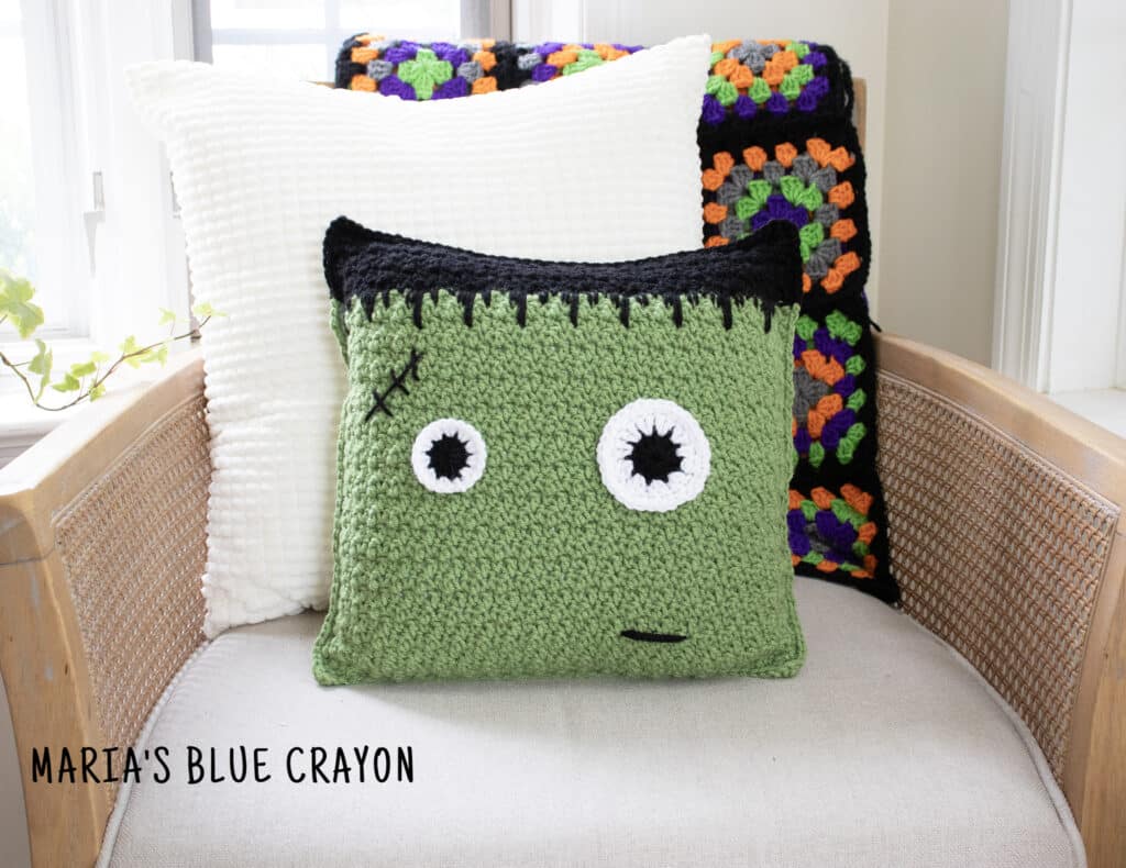 crochet frankenstein pillow pattern
