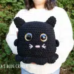 black cat ghost plushie crochet pattern