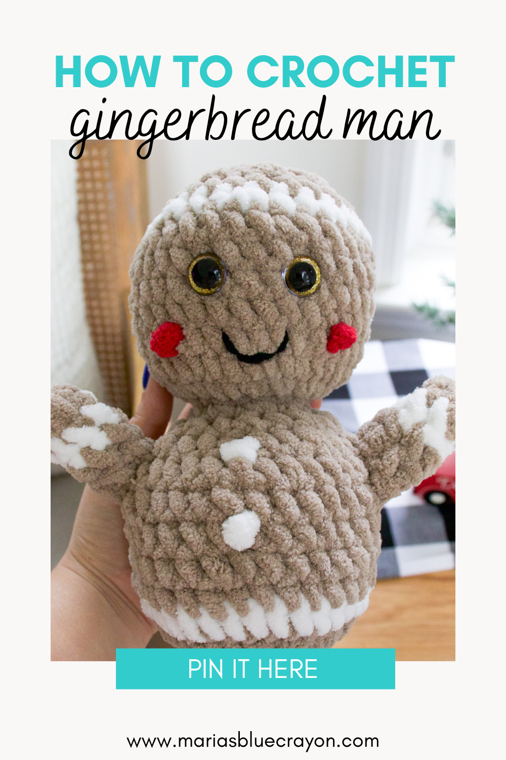 Cute Gingerbread Man Free Crochet Pattern + Video Tutorial Maria's