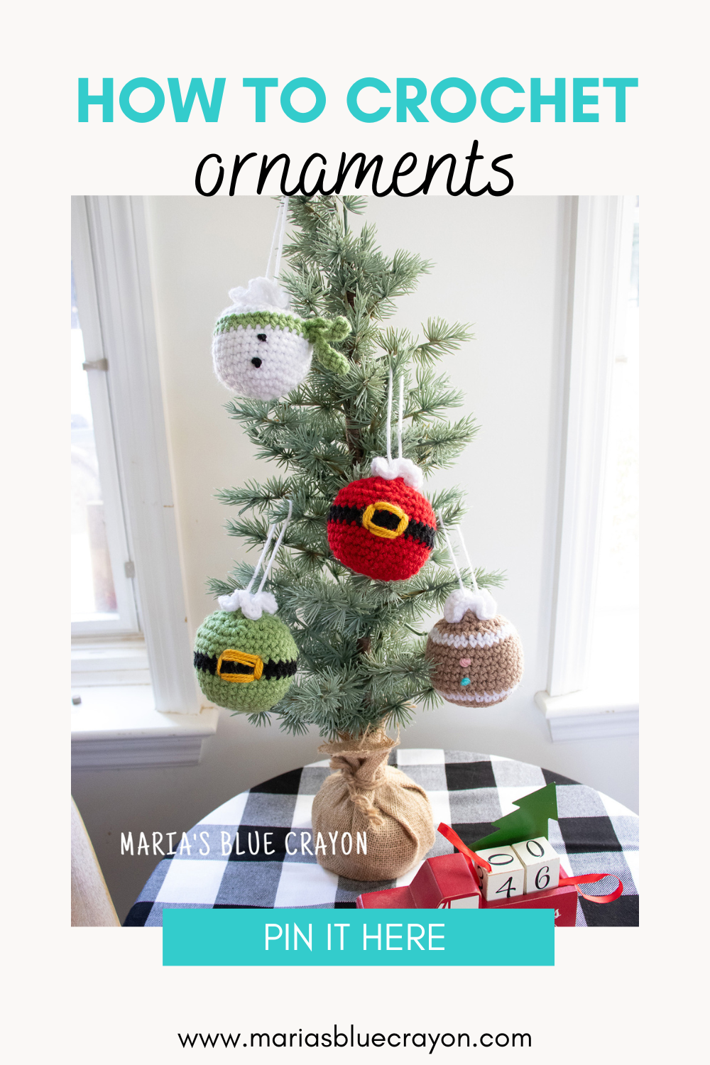 Quick and Easy Crochet Christmas Ornament Patterns - Maria's Blue Crayon