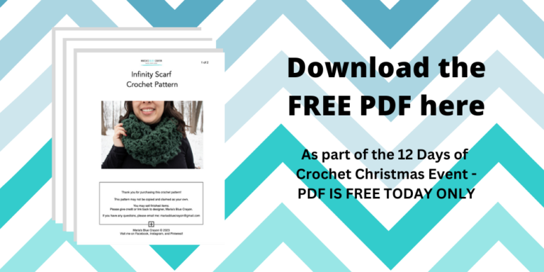 Crochet Infinity Scarf Free Pattern - Maria's Blue Crayon
