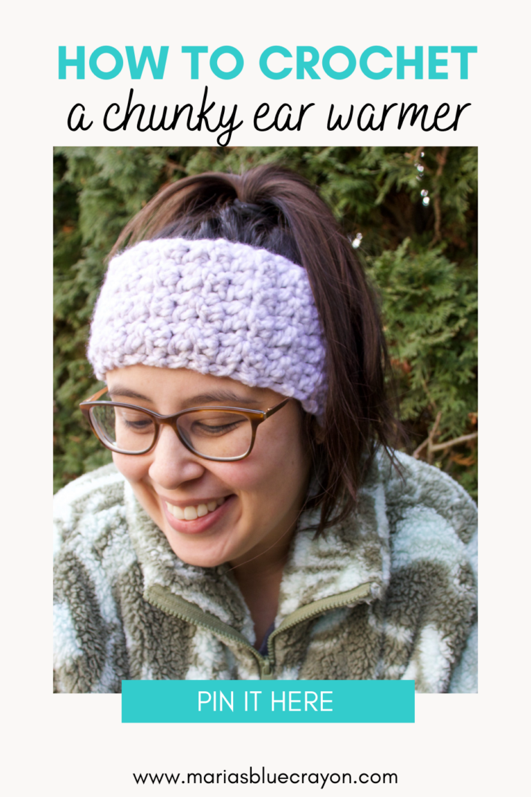 Crochet Chunky Ear Warmer Free Pattern Maria's Blue Crayon