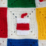 crochet soda cup applique free pattern