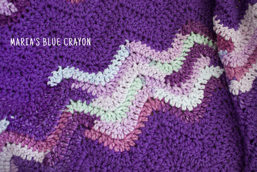 crochet ripple stitch blanket