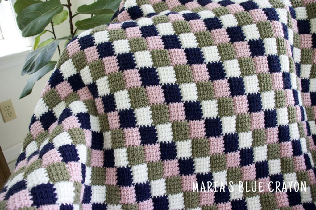 crochet entrelac blanket tutorial