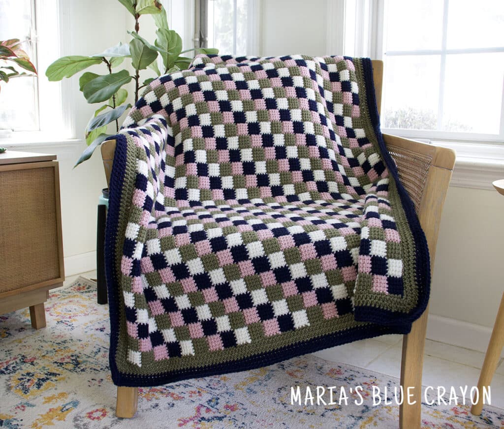 crochet entrelac blanket pattern