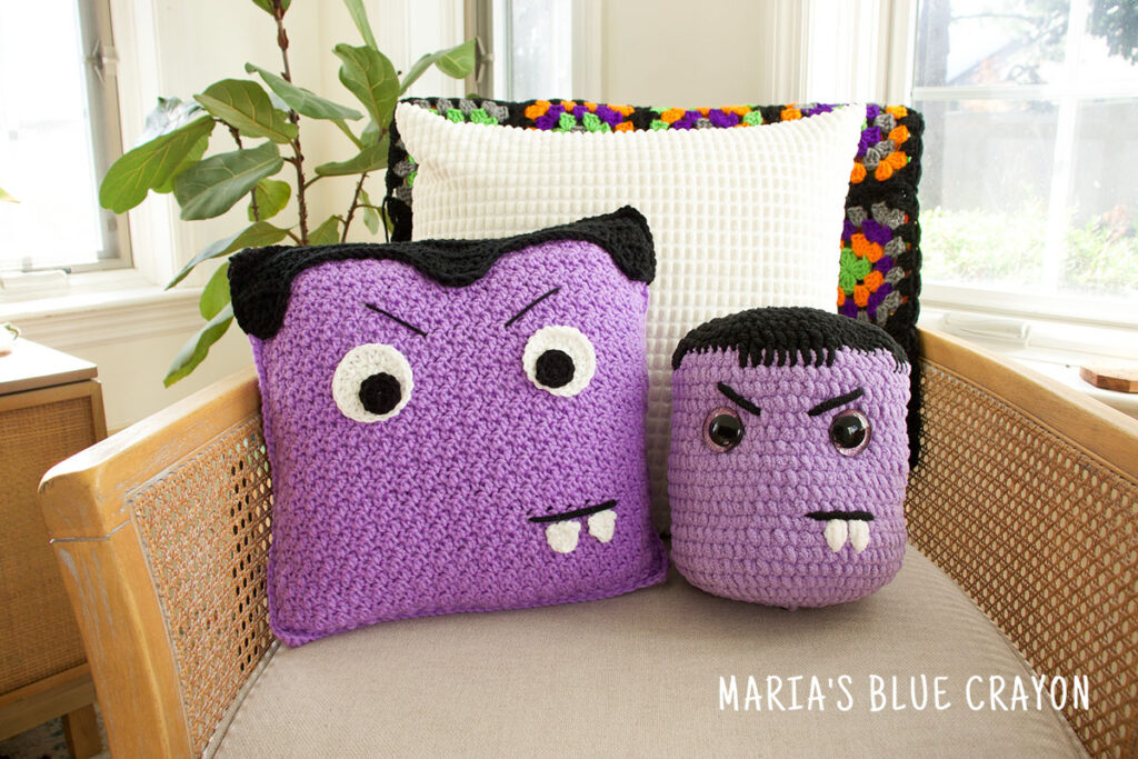 crochet vampire pillow and plushie
