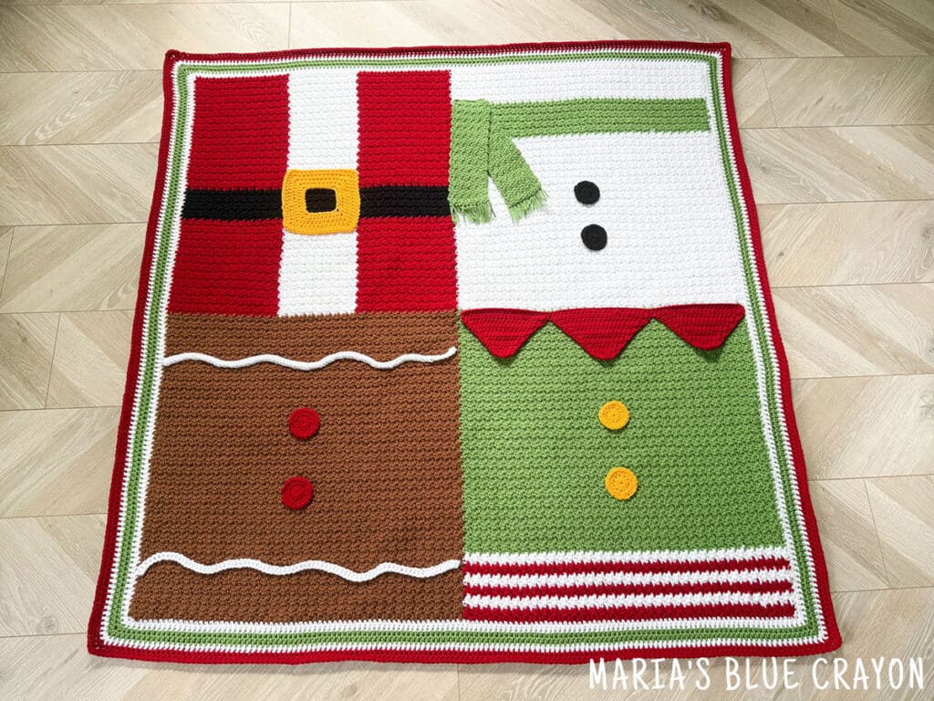crochet christmas blanket pattern