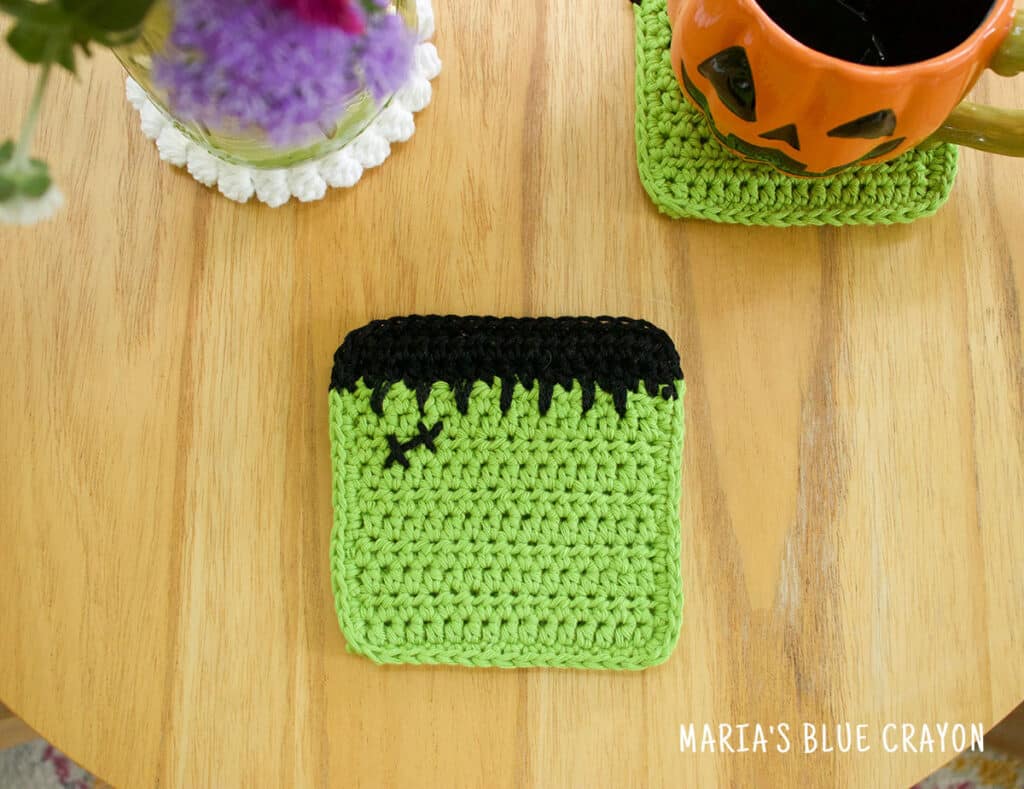 halloween crochet coasters